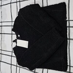 * NWT Lululemon Wool Whenever Crew Pull Zip Back Sherpa Black 4